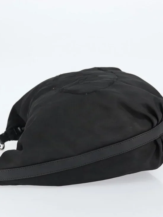 Authentic PRADA Shoulder Bag Nylon Black Silver - Picture 11 of 16